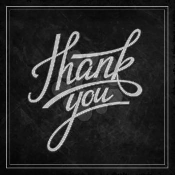 Hand Lettering Thank you. Vector illustration EPS 10