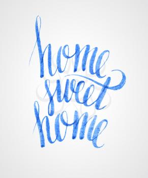 Sweet home hand lettering. Vector EPS 10