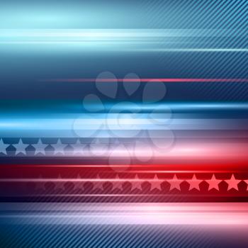 American Independence Day. Vector striped red and blue background EPS 10