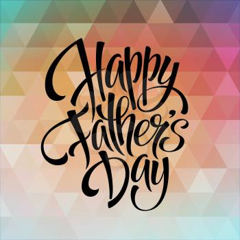 Greeting card template for Father Day.  Vector illustration EPS 10