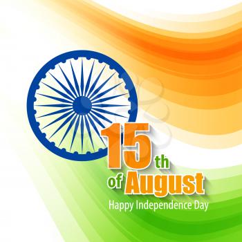 Creative Indian Independence Day concept. Vector illustration EPS 10