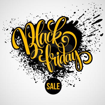Black Friday Sale Calligraphic Design. Vector illustration EPS 10