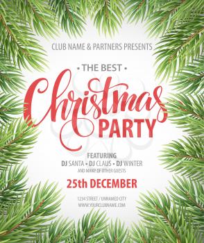 Christmas Party design template. Vector illustration EPS10