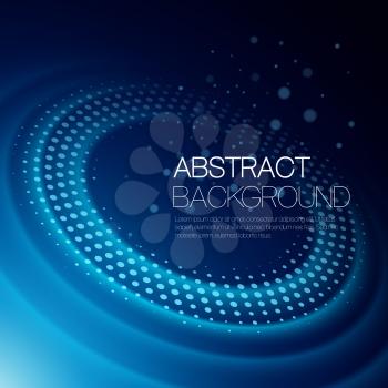 Vector abstract color background with glowing space orbit