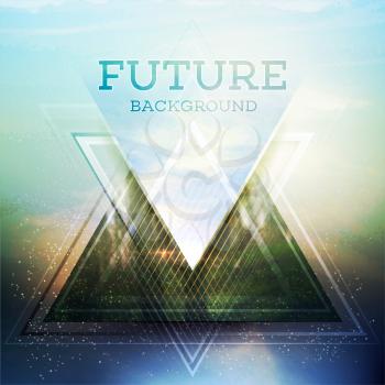 Abstract triangle future vector background  EPS 10