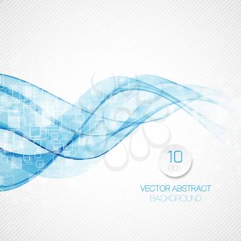 Blue abstract wave background. Vector illustration EPS10
