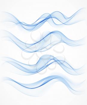 Blue wave background. Vector illustration for your design. EPS 10