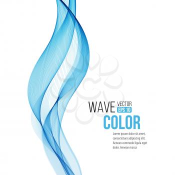 Abstract background with blue wave. Vector illustration EPS 10