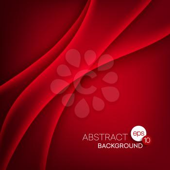 Red vector Template Abstract background with curves lines. EPS 10