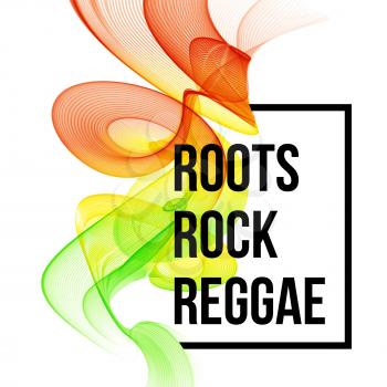 Reggae color wave poster design. Vector illustration EPS 10