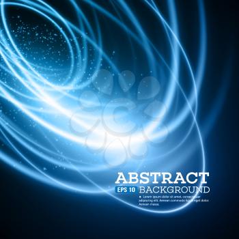 Abstract Blue Lights Effect Background. Vector illustration EPS 10