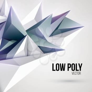 Low poly triangular background. Vector illustration EPS 10