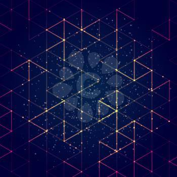 Technology concept abstract polygonal background. Vector illustration EPS10