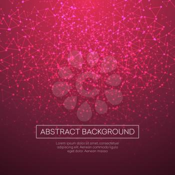Red triangle connection abstract background. Vector illustration EPS10