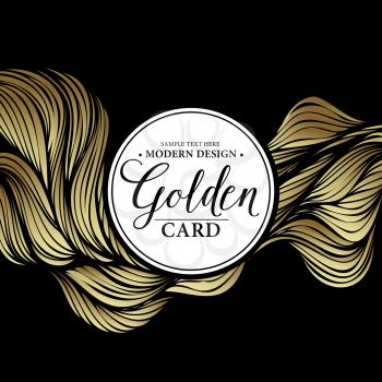 Luxury golden modern card. Vector illustration EPS10