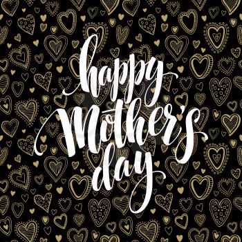 Happy Mothers Day chalkboard greeting. Calligraphy and lettering design. Vector illustration EPS10