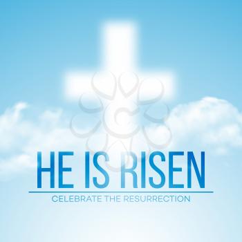 He is risen. Easter background. Vector illustration EPS10