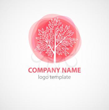Logo Vector Template with tree. EPS 10