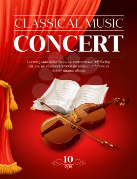 Poster of a classical music concert. Vector illustration