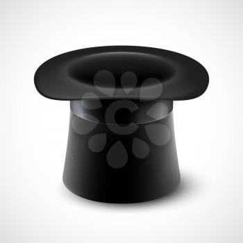 Black top hat vector illustration isolated on white background EPS10