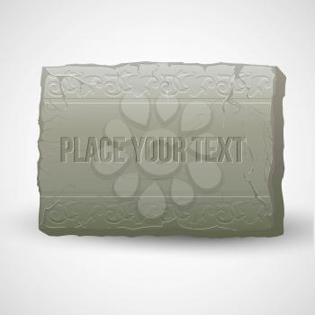 Ancient stones with inscriptions. Vector illustration EPS 10