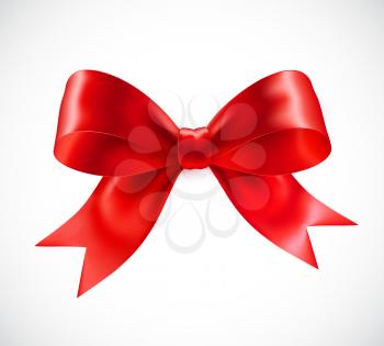 Red vector gift bow. Vector illustration EPS10