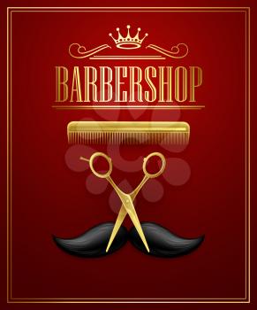 Poster Barbershop welcome. Vector Illustration EPS 10