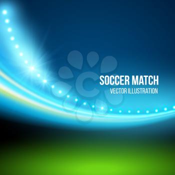 Soccer match, stadium. Vector illustration EPS 10