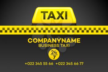 Taxi business card or flyer. Vector illustration EPS10