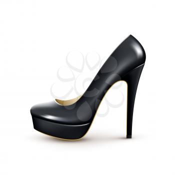 Women fashion shoes. Vector detailed realistic illustration EPS10