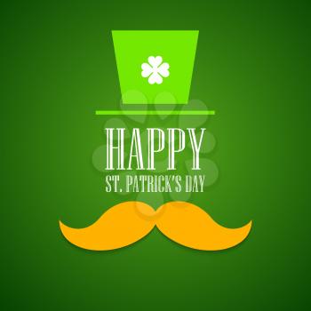St. Patricks Day greeting card. Vector illustration. EPS 10