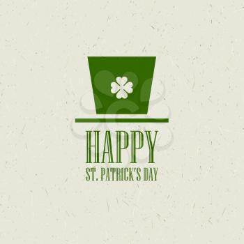 St. Patricks Day flat card design. Vector illustration EPS10
