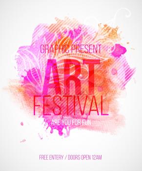 Art festival. Template poster. Vector illustration EPS 10