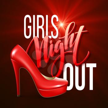 Girl Night Out Party Design. Vector illustration EPS10