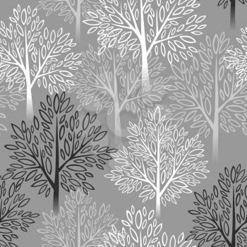 Tree seamless pattern. Vector illustration EPS 10