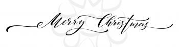 Merry Christmas hand lettering isolated. Vector illustration EPS10