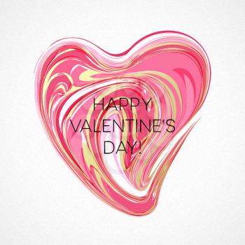 Happy Valentines Day Greeting Card. Vector illustration EPS10