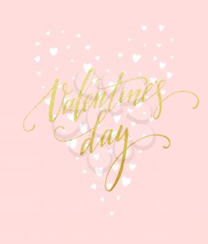 Happy Valentines Day Greeting Card. Vector illustration EPS10