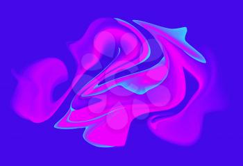 Modern marble ink texture. Pink Liquid shape in blue color background. Vector illustration EPS10