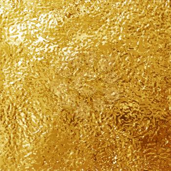 Golden foil texture background template. Vector illustration EPS10