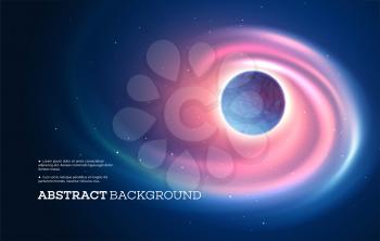 Cosmic glow of the planet background. Vector illustration EPS10