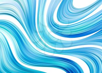 Blue color water Abstract smooth wave. Curve flow motion. Vector illustration EPS10