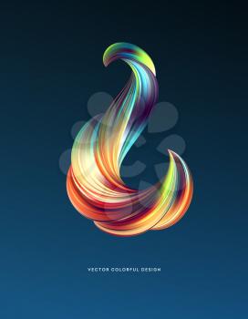 3d Abstract colorful fluid design. Vector illustration EPS10