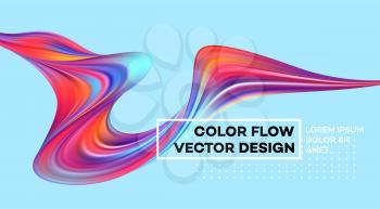 Modern colorful flow poster. Wave Liquid shape color background. Art design for your design project. Vector illustration EPS10