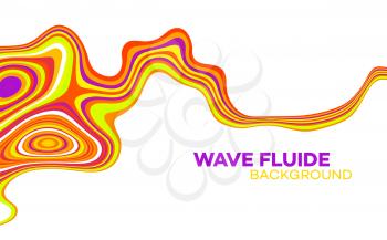 Modern poster with 80 s wave pattern. Abstract music pulse background. Trendy modern style. Rainbow color. Trendy gradient line style vector illustration. EPS10