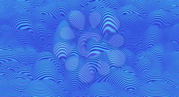 Curve 3d line waves pattern. Abstract background, blue colored rhythmic waves. Vector illustration EPS10