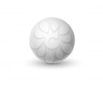 White sphere isolated on white background. Vector illustration EPS10