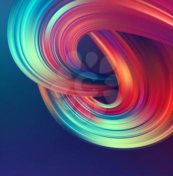 Bright abstract background with colorful swirl flow. Vector illustration EPS10