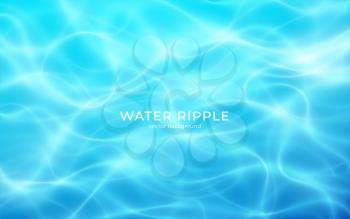 Water realistic ripple, great summer design for any purposes. Illustration with water ripple blue background. Nature background. Vector illustration EPS10