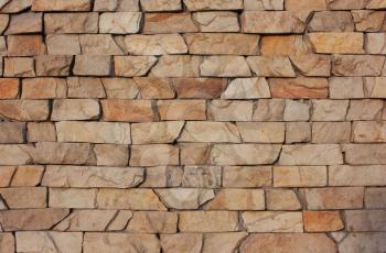 The old brick background. Medieval, antique textured wall fence. Stone in a row